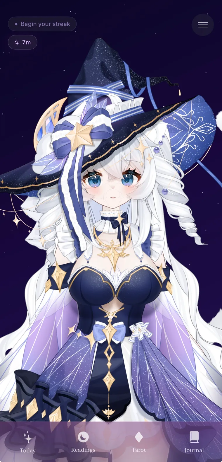 Zodiara on the home screen, recalling an earlier conversation